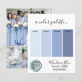 Farbpalette Farbe Windsor Blue Wedding Card 2023