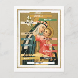 Farbpalette für die St. Rose Limas & Christ Child Postkarte