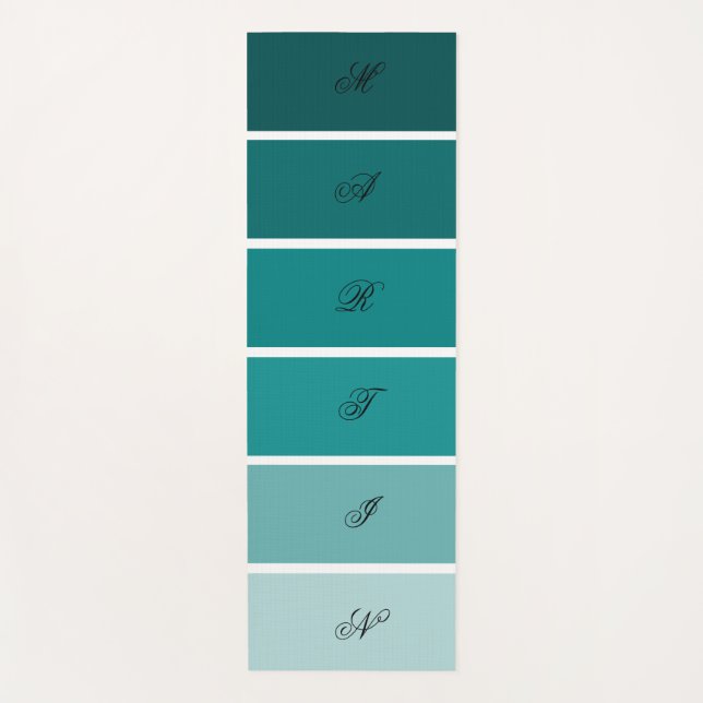 Farbpalette für dunkle Cyan Moderne, benutzerdefin Yogamatte (Vorderseite)