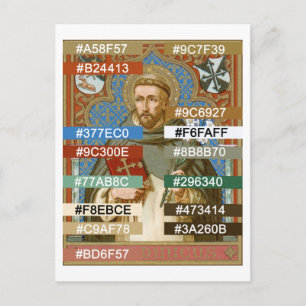 Farbpalette für St. Dominic de Guzman (BK 011) P Postkarte