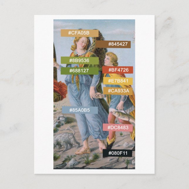 Farbpalette für St. Raphael und Tobias (M 017) Postkarte (Vorderseite)