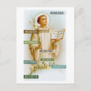 Farbpalette für St. Viator den Katechisten (BF 02) Postkarte