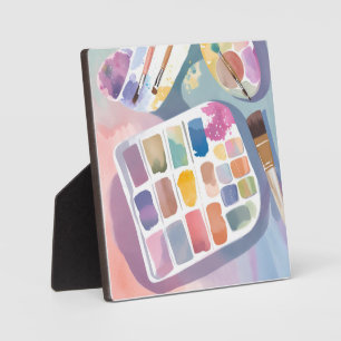 Farbpalette   Hübsche Kunst Farbige Wasserfarbe Fotoplatte