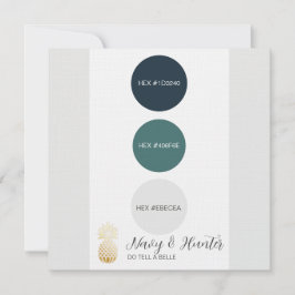 Farbpalette Navy Blue & Hunter Green Color Einladung
