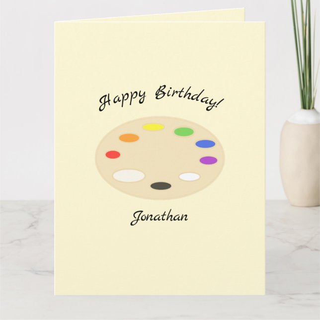 Farbpalette Personalisiert Geburtstag Karte (Vorderseite)