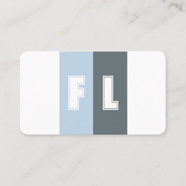 Farbpalette QR-Code-Kalligrafie in Blau-Grautönen Visitenkarte (Vorderseite)