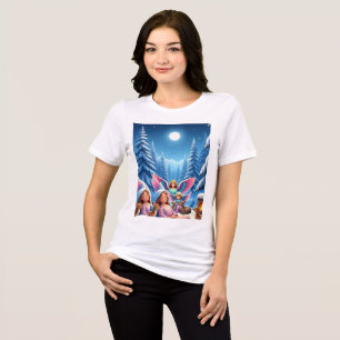 Farbpalette: Tiefe Nachtblautöne, knackige Schneew Tri-Blend Shirt