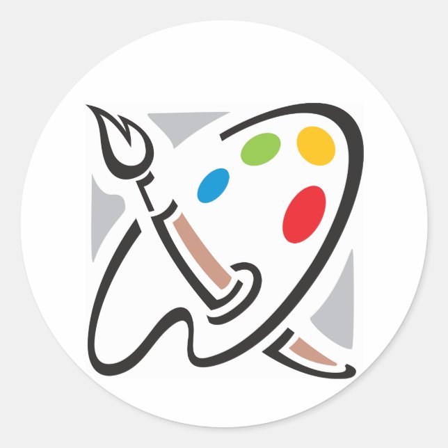 Farbpalettenaufkleber Runder Aufkleber (Vorderseite)