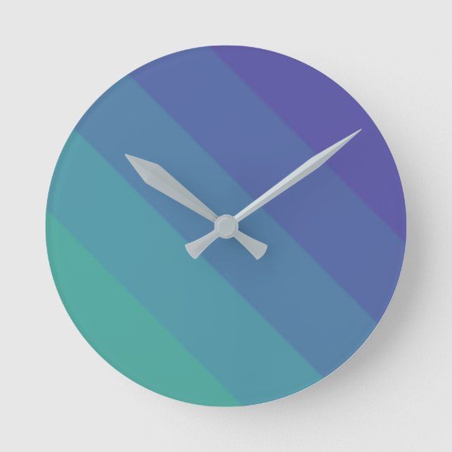 Farbpalettenauge Paranoia Catching Blue Sky Cyan Runde Wanduhr (Vorderseite)