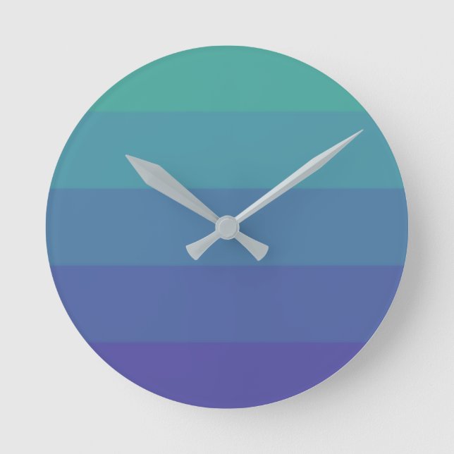 Farbpalettenauge Paranoia Catching Blue Sky Cyan Runde Wanduhr (Vorderseite)