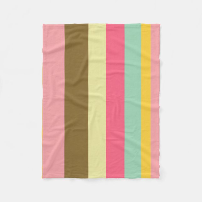 Farbpalettendesign für den Sommer Streifen Fleecedecke (Vorderseite)