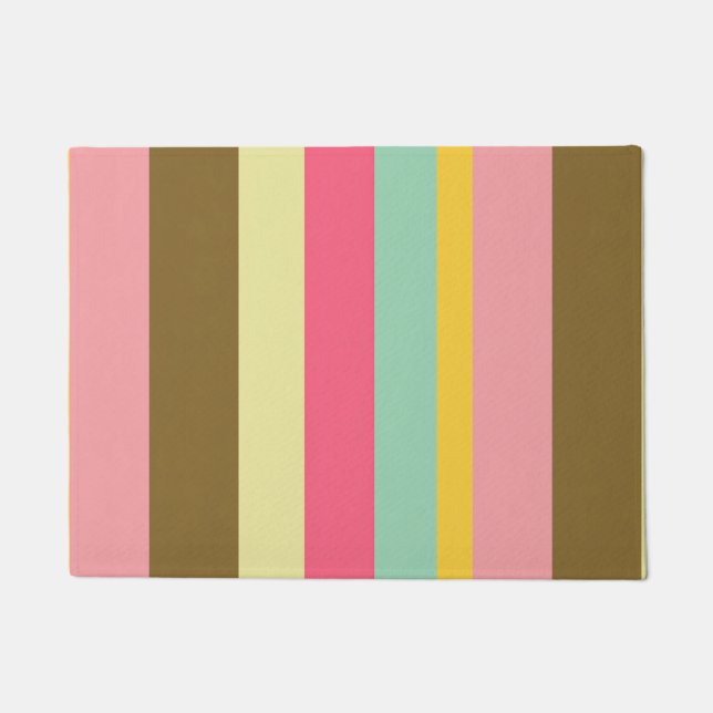 Farbpalettendesign für den Sommer Streifen Fußmatte (Vorderseite)