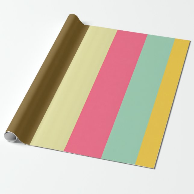 Farbpalettendesign für den Sommer Streifen Geschenkpapier (Ungerollt)