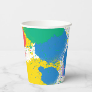 Farbparty Kunstparty Spritz Cup Pappbecher