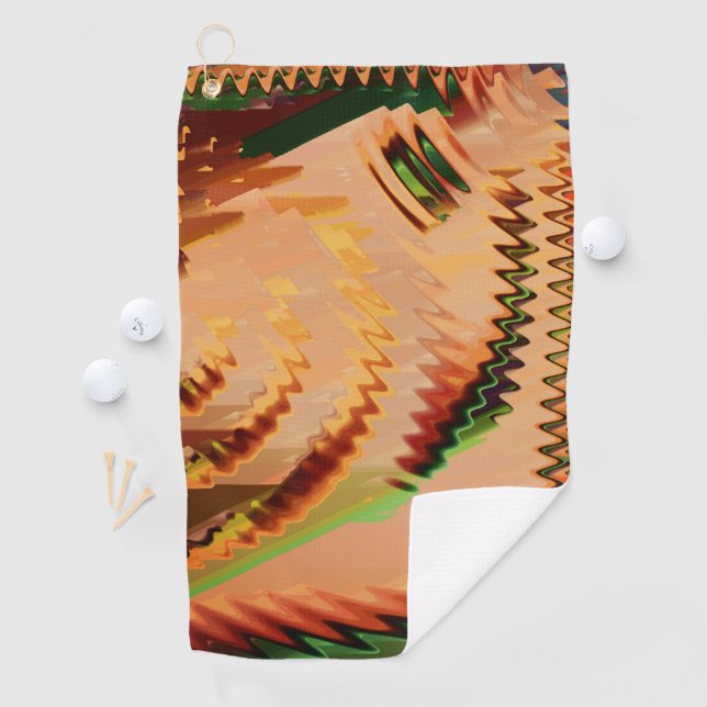 Farbpause mit Zack- oder Welleneffekthandtuch Golfhandtuch (Insitu)