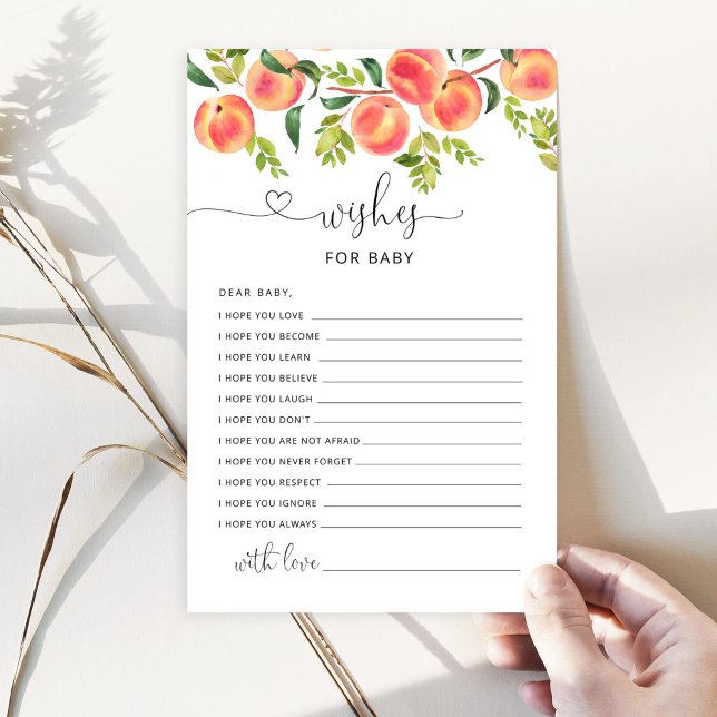 Farbpfirsiche wünscht Babykarte (Von Creator hochgeladen)