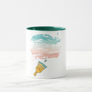 Farbpinsel Tasse