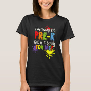 Farbpinselstriche Ich bin bereit für Pre-K Back to T-Shirt