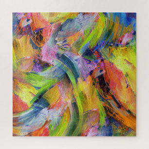 Farbpinselstriche in Gelb