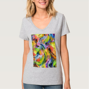 Farbpinselstriche in Gelb T-Shirt