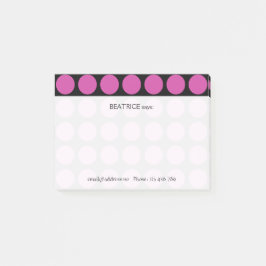 Farbpolka-Punkte-Muster auf schwarz individuell ei Post-it Klebezettel