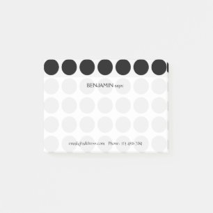 Farbpolka-Punkte-Muster auf Weiß individuell anpas Post-it Klebezettel