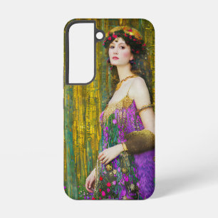 Farbporträt einer Frau im stilvollen Klimt-Stil Samsung Galaxy Hülle