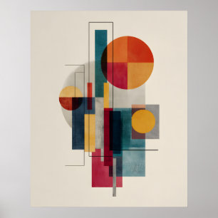 Farbposter der geometrischen abstrakten Kunst des Poster