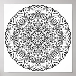 Farbposter - Sunstar Mandala Poster
