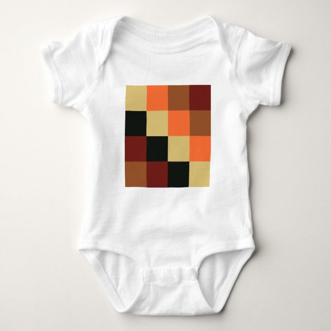 Farbquadrate Baby Strampler (Vorderseite)