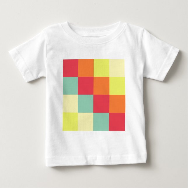 Farbquadrate Baby T-shirt (Vorderseite)