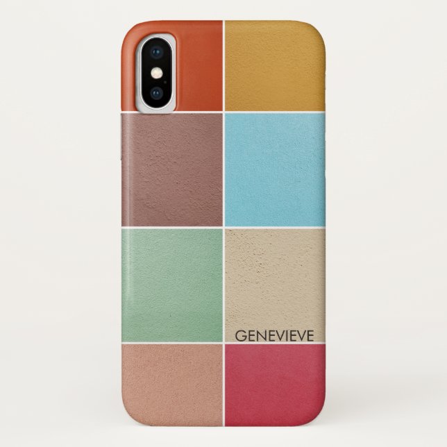 Farbquadrate Monogramm Case-Mate iPhone Hülle (Rückseite)
