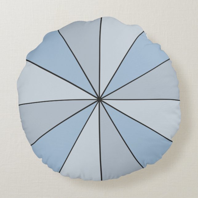 Farbrad blau rundes kissen (Rückseite)