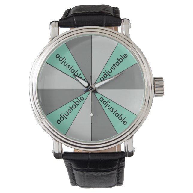 Farbrad grau einstellbar armbanduhr (Vorderseite)