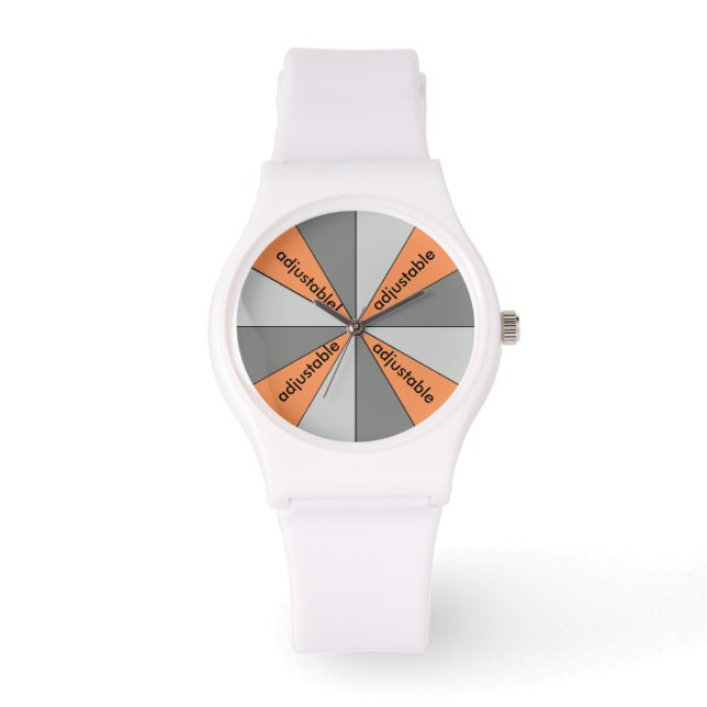 Farbrad grau mit benutzerdefinierter Farbe Armbanduhr (Vorderseite)