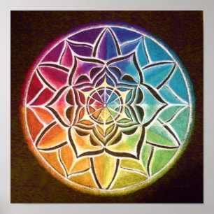 Farbrad Mandala Poster