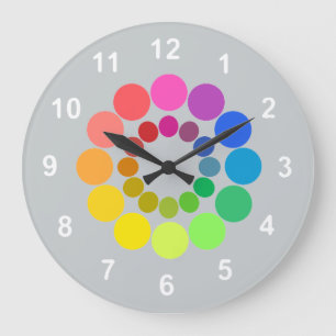 Farbrad… mit Ihrer Hintergrundfarbe Große Wanduhr