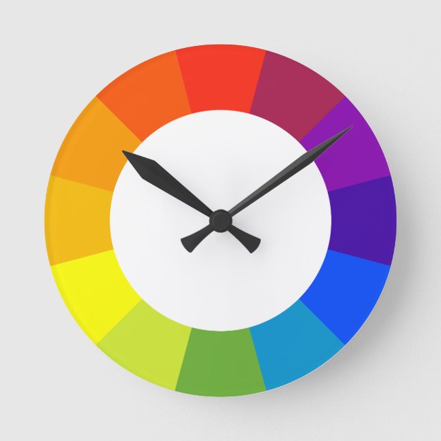 Farbrad Runde Wanduhr (Vorderseite)