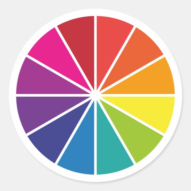Farbrad Runder Aufkleber (Vorderseite)
