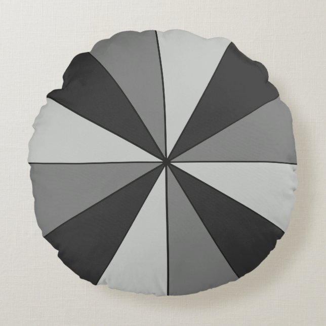 Farbrad schwarz rundes kissen (Vorderseite)