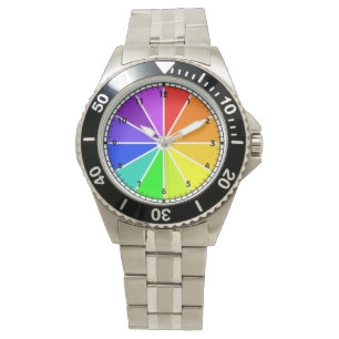 Farbrad-Uhr-Entwurf Armbanduhr