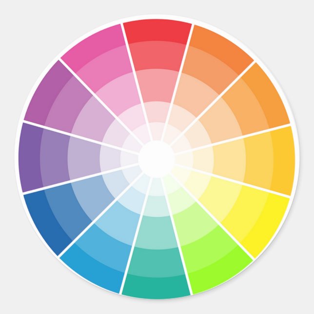 Farbradlicht Runder Aufkleber (Vorderseite)