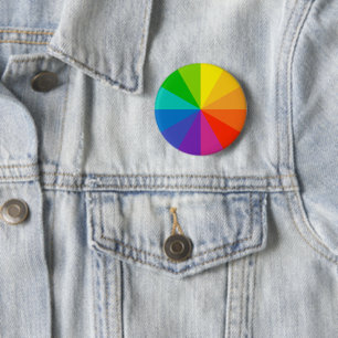 Farbradtheorie Schulwissenschaft helle Scheibenleu Button