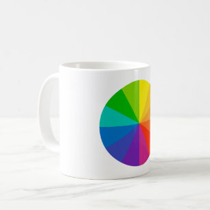 Farbradtheorie Schulwissenschaft helle Scheibenleu Kaffeetasse