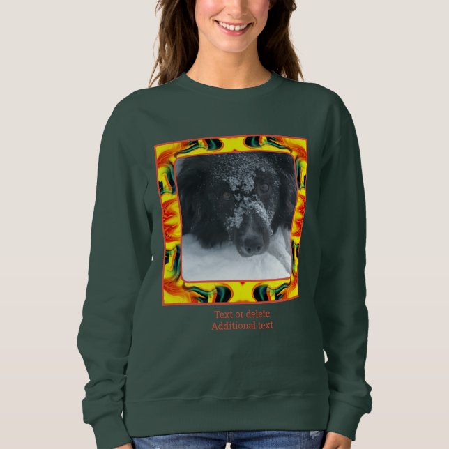 Farbrahmen erstellen Sie Ihr eigenes Foto für Haus Sweatshirt (Vorderseite)
