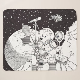 Farbraum mit einem Astronauten-Welpe Sherpadecke