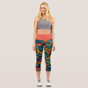 Farbrauschen - Dynamik für Ihren Stil Capri Leggings