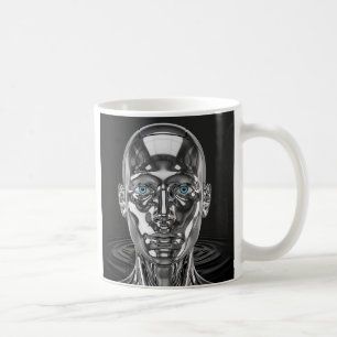 Farbroboter mit blauen Augen Kaffeetasse