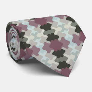 Farbrosa blaues Beige Muster Krawatte