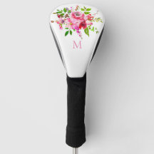 Farbrosa Floral Monogramm